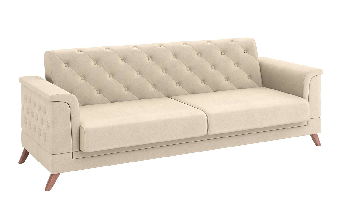 Амарант М / диван - кровать велюр тенерифе крем